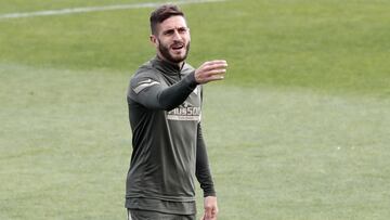 Koke, en una sesi&oacute;n del Atl&eacute;tico esta semana.