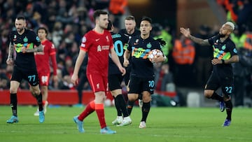 El Liverpool aguanta el pulso al Inter, a pesar de Lautaro