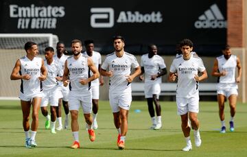 Luca Vázquez, Nacho Fernández, Marco Asensio y Jesús Vallejo.