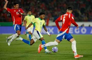 Rodrygo, la noche del partido ante Chile.