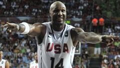 Lamar Odom, tras proclamarse campe&oacute;n del mundo en 2011.
 