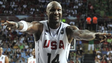 Lamar Odom, tras proclamarse campe&oacute;n del mundo en 2011.
 