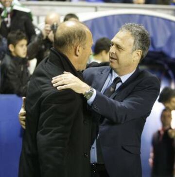 Saludo de Caparrós y Gabriel Calderón.