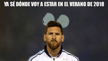 Los memes del tropiezo de Messi contra Venezuela