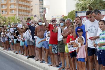 Gran afluencia de público durante la etapa de hoy. 
