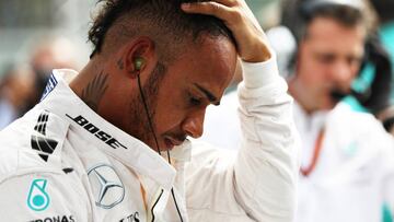 Hamilton una vez concluida la carrera en Monza.