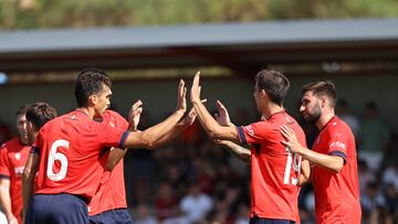 Ander Yoldi celebra uno de sus goles.
