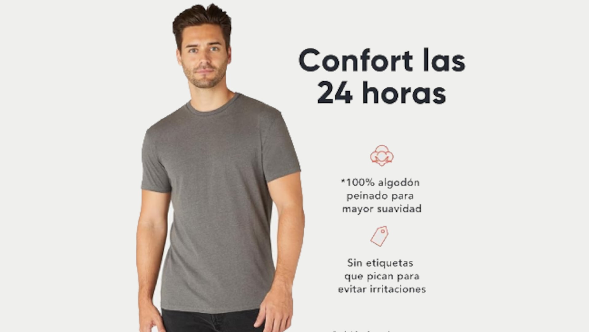 Camiseta básica gris de FM London