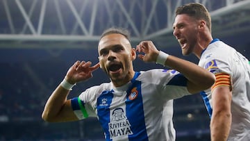 Martin Braithwaite celebra un gol.