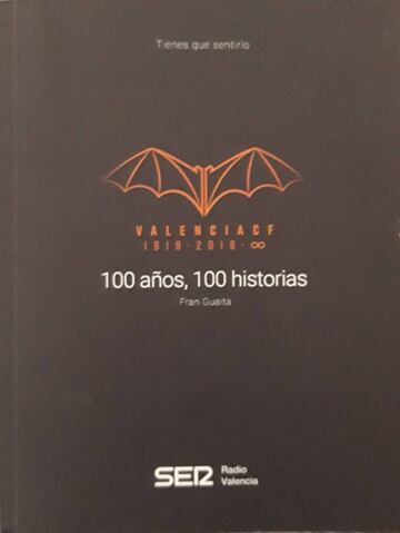 100 años, 100 historias realiza un completo y exhaustivo recorrido para detallar la influencia que un centenar de personajes han tenido en el Valencia CF. Dirigentes como Luis Casanova, Vicente Peris o Luis Colina, entrenadores como Di Stéfano, Benítez o Pasieguito, así como leyendas inolvidables de la importancia de Mundo, Puchades, Claramunt, Arias o Albelda cobran vida en las páginas del libro. (Fran Guaita)