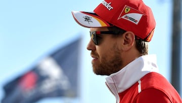 Sebastian Vettel, piloto de Ferrari, en Sochi, Rusia.