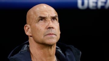 Thomas Letsch durante el partido de Champions League contra el Real Madrid.