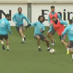 Benzema sigue en modo 'killer': todos mirando y balón al rincón