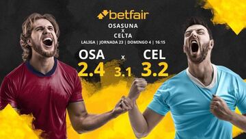 CA Osasuna vs. RC Celta: horario, TV, estadísticas, clasificación y pronósticos