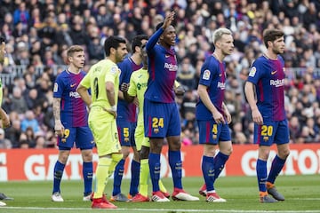 Gran debut de Yerry Mina en la defensa del Barcelona 