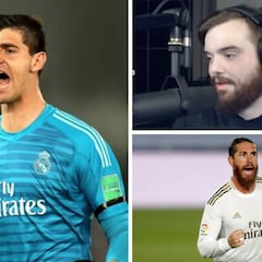 Ibai 'pica' a Courtois con Ramos y este deja un recado: "En algunos partidos me tiran 35 veces..."