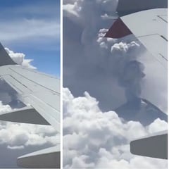 Viral: Pasajero capta impresionante imagen de la actividad del volcán Popocatépetl