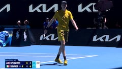 Vean a Sinner ‘tieso’ y sin poder hacer un sprint: revuelo en redes por lo que pasó después