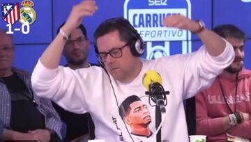 La reacción de Roncero al gol del Atleti a los 27″: vean porque no tiene desperdicio