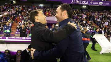 Rubi y Sergio, en el Valladolid-Espanyol de la primera vuelta, el pasado 26 de octubre.