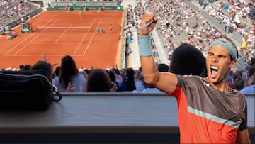 El homenaje a Nadal antes de cada partido en Roland Garros