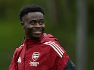 Saka is not part of Arteta’s XI for the game against Atlético Madrid.