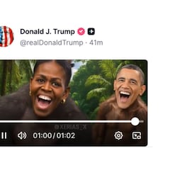Trump difunde un vídeo racista en el que Barack y Michelle Obama aparecen como primates