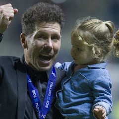 La hija de Simeone se despierta todos los días con el himno colchonero