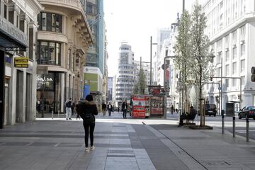 Madrid, vacío: las imágenes de cómo están sus calles