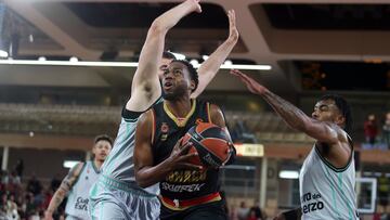 MONTE CARLO, FRANCE - MARCH 24: Jordan Loyd, #3 of AS Monaco in action during the 2022-23 Turkish Airlines EuroLeague Regular Season Round 30 game between AS Monaco and Valencia Basket at Salle Gaston Medecin on March 24, 2023 in Monte Carlo, France. (Photo by Alfonso Cannavacciuolo/Euroleague Basketball via Getty Images)