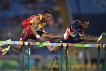  El atleta español Orlando Ortega logró la medalla de plata en la prueba de 110 m vallas 