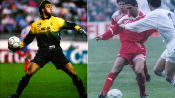 Lopetegui, con el Logroñés, y Simeone, con el Sevilla: ahora son los entrenadores del Real Madrid-Atlético.