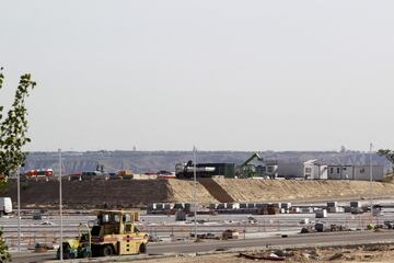 Obras de acondicionamiento del exterior del Estadio.