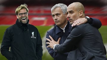 Klopp es la bestia negra de Mourinho y Pep Guardiola