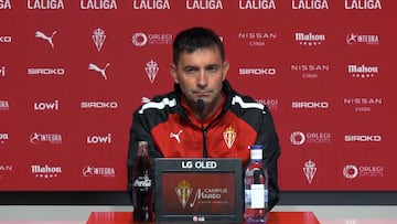 23-05-25. ASIER GARITANO, EN LA RUEDA DE PRENSA EN MAREO, PREVIA AL ULTIMO PARTIDO DEL SPORTING EN CASA.