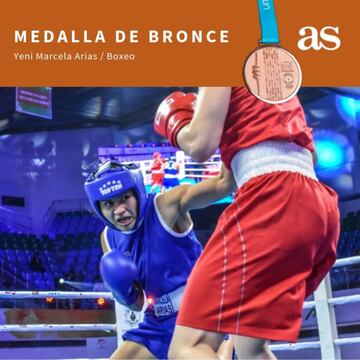 Yeni Arias se quedó con la medalla de bronce en boxeo.