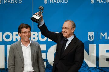 El alcalde de Madrid, José Luis Martínez Almeida, y el presidente del Real Madrid, Florentino Pérez.