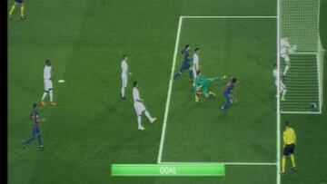 La tecnología demostró que el gol de Luis Suárez rebasó la línea.