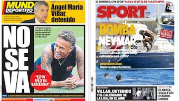 Portadas de los diarios Sport y Mundo Deportivo del d&iacute;a 19 de julio de 2017.