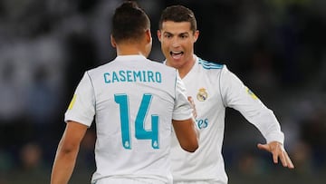 Cristiano celebra el 1-0 ante el Gremio.