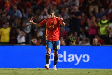 2-0. Marco Asensio celebró el segundo gol.