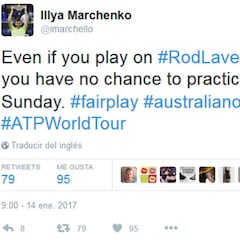 Marchenko, rival de Murray, indignado con la organización