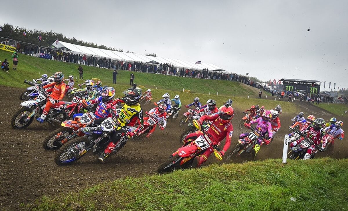 Salida de una de las carreras del MXGP de las Naciones de 2024.