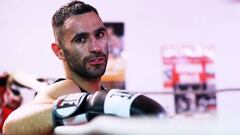 Juli Giner durante un entreno cuando boxeaba.