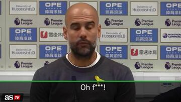 'Oh f***!' Guardiola gets his languages wrong