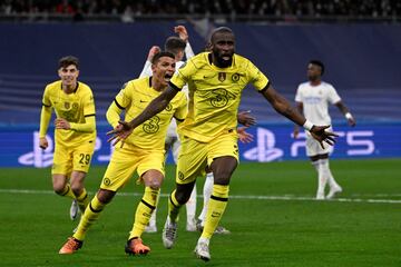 0-2. Antonio Rüdiger celebra el segundo gol.