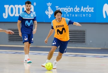 Chaguinha, en un entrenamiento con el Movistar Inter