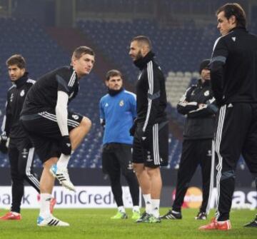 Entrenamiento del Real Madrid en Gelsenkirchen.