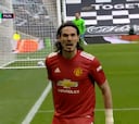 El gol 'hollywoodiense' del United entre Bruno Fernandes y Cavani