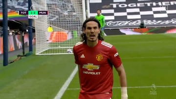 El gol 'hollywoodiense' del United entre Bruno Fernandes y Cavani